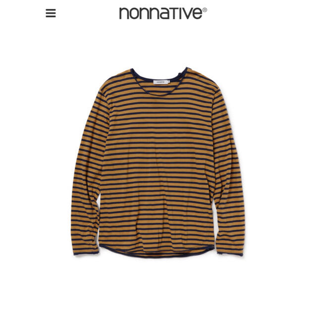 nonnative(ノンネイティブ)のnonnative MASTER TEE L/S COTTON BORDER 茶 メンズのトップス(Tシャツ/カットソー(七分/長袖))の商品写真