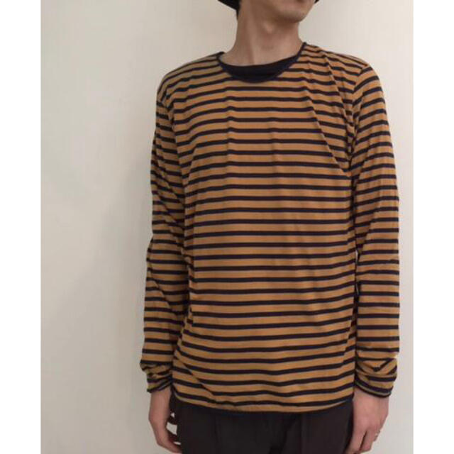 nonnative(ノンネイティブ)のnonnative MASTER TEE L/S COTTON BORDER 茶 メンズのトップス(Tシャツ/カットソー(七分/長袖))の商品写真