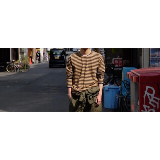 nonnative(ノンネイティブ)のnonnative MASTER TEE L/S COTTON BORDER 茶 メンズのトップス(Tシャツ/カットソー(七分/長袖))の商品写真