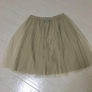 ビリティスディセッタン(Bilitis dix-sept ans)の値下！Bilitis dix-sept ans♡チュールスカート♡グレージュ(ミニスカート)