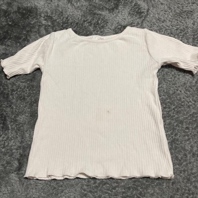 白のTシャツ キッズ/ベビー/マタニティのキッズ服女の子用(90cm~)(Tシャツ/カットソー)の商品写真