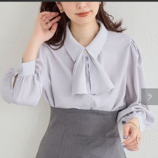 ナチュラルクチュール(natural couture)の4/1まで　2WAY　フレアボウタイ付き　比翼ブラウス(シャツ/ブラウス(長袖/七分))