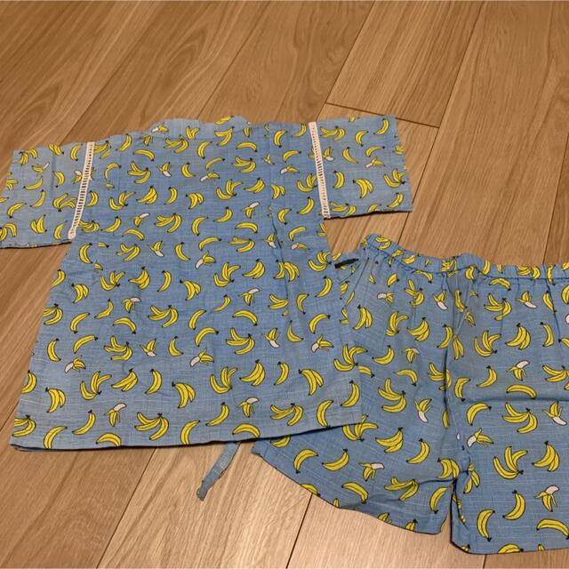 petit main(プティマイン)のバナナ柄　甚平　100 キッズ/ベビー/マタニティのキッズ服男の子用(90cm~)(甚平/浴衣)の商品写真