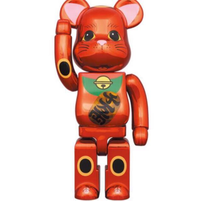 BE@RBRICK 招き猫 梅金メッキ 発光 400％