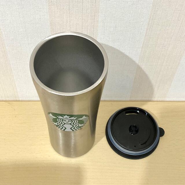 Starbucks Coffee(スターバックスコーヒー)の黒 スタバ ステンレス タンブラー コーヒー粉 限定品 マグ 魔法瓶 水筒 インテリア/住まい/日用品のキッチン/食器(タンブラー)の商品写真