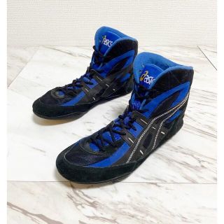 vintage asics デザイン 刺繍ロゴ ハイカット レスリングシューズ