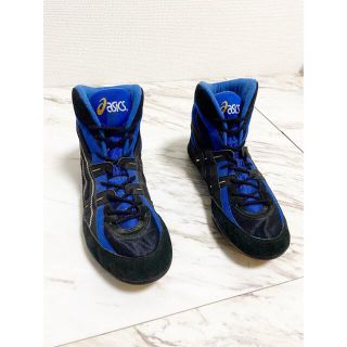 asics - vintage asics デザイン 刺繍ロゴ ハイカット レスリング