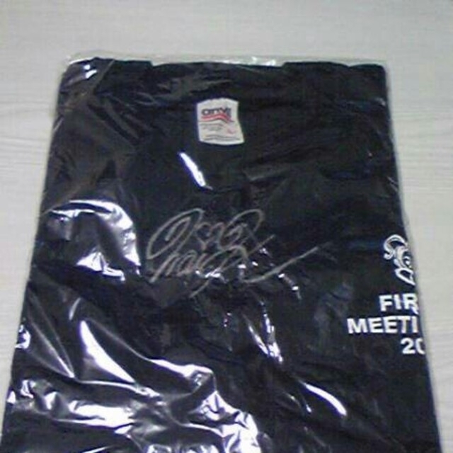 FC倉木麻衣FIRST MEETING 2002直筆サイン入りTシャツ紺Lサイズ