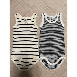 プチバトー(PETIT BATEAU)のプチバトー　ベビー肌着2枚セット(肌着/下着)