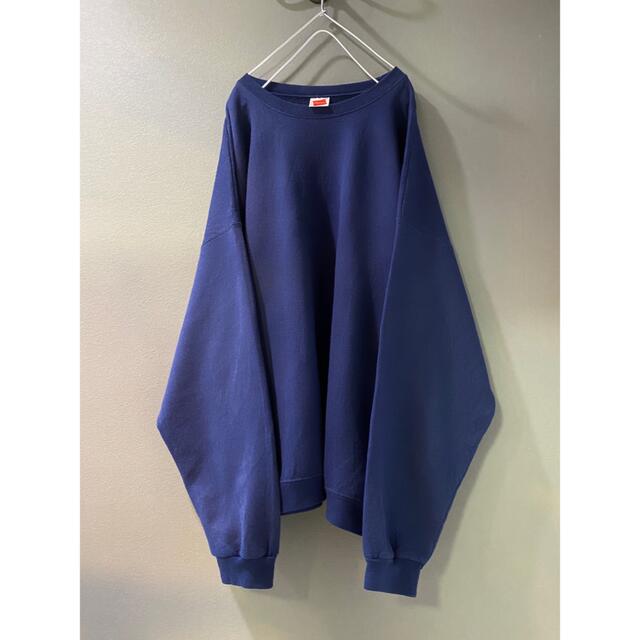 Hanes - 古着 ビンテージ 90s USA 無地 ネイビー 紺 スウェット Hanes - 古着 ビンテージ 90s USA 無地 ネイビー 紺 スウェット