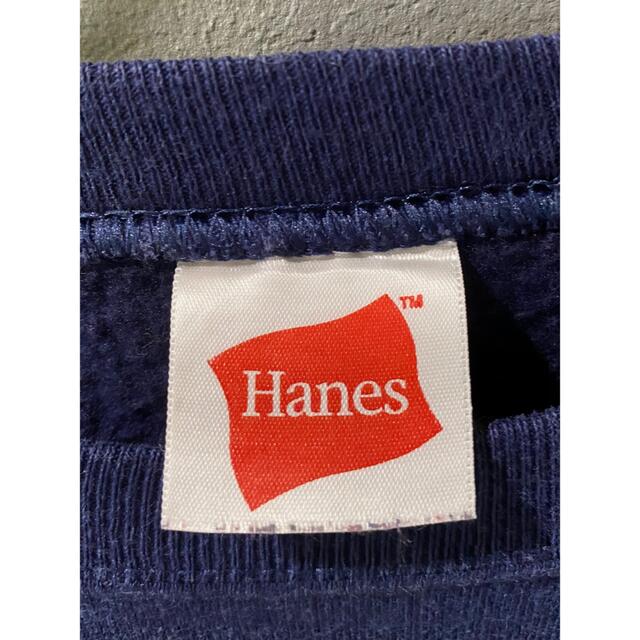 Hanes - 古着 ビンテージ 90s USA 無地 ネイビー 紺 スウェット