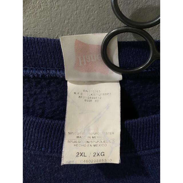 Hanes - 古着 ビンテージ 90s USA 無地 ネイビー 紺 スウェット Hanes - 古着 ビンテージ 90s USA 無地 ネイビー 紺 スウェット