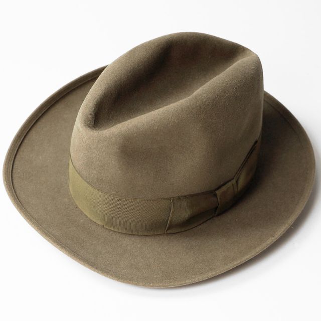 Stetson ビンテージハット60s70sブラウンopenroad Dobbsクラウン約11cm