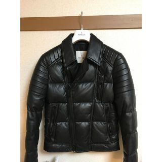 モンクレール(MONCLER)のモンクレール　moncler  leclerc ダウン　ジャケット　レザー(ダウンジャケット)