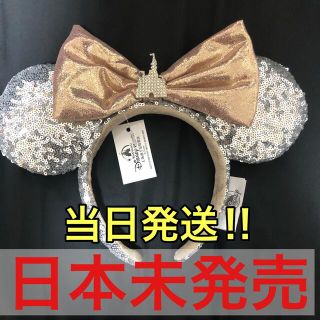 ディズニー(Disney)の【海外限定】ディズニー　カチューシャ　シンデレラ城　スパンコール　シルバー (カチューシャ)