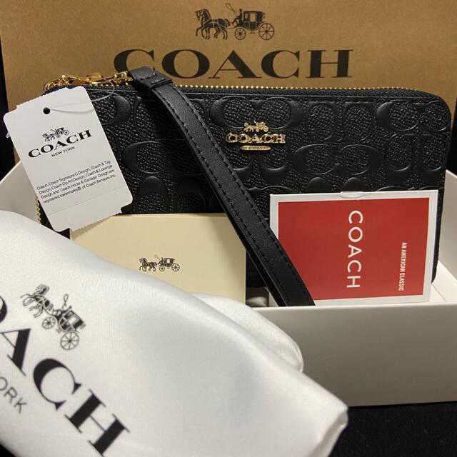 COACH(コーチ)のプレゼントにも❤️2021新作 コーチ 長財布 ストラップ付本革シグネチャー メンズのファッション小物(長財布)の商品写真