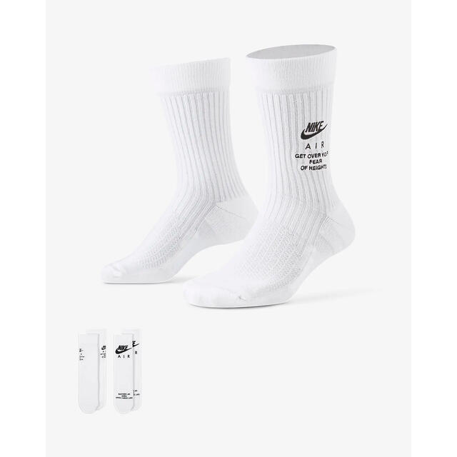 NIKE(ナイキ)の【新品】NIKE U SNKR SOX CREW 2PR - NIKE AIR メンズのレッグウェア(ソックス)の商品写真