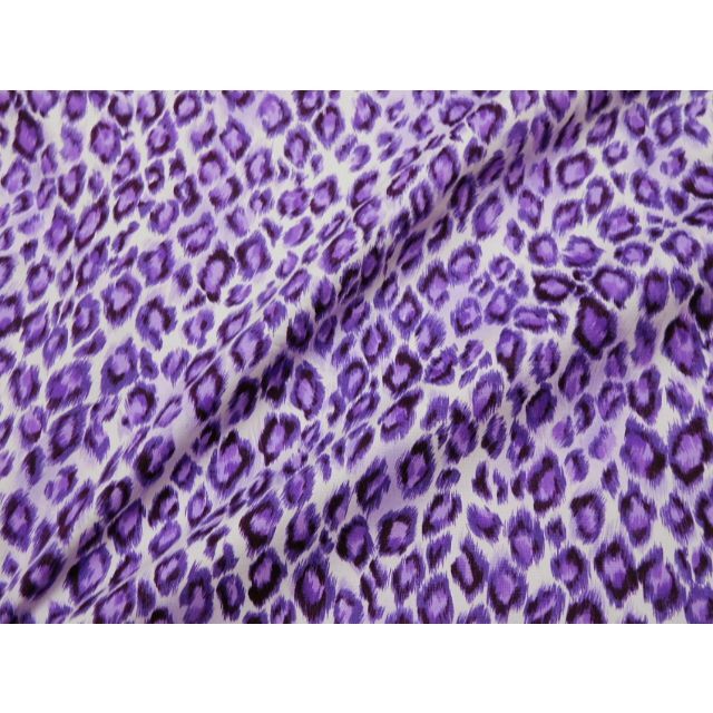 幅広♧布 豹柄 ヒョウ レオパード 幅152×50cm オックス パープル 幅広♧布 豹柄 ヒョウ レオパード 幅152×50cm オックス パープル