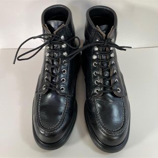 レッドウィング(REDWING)の【90s・茶芯】レッド ウィング　8133 モックトゥワークブーツ　ブラック　黒(ブーツ)