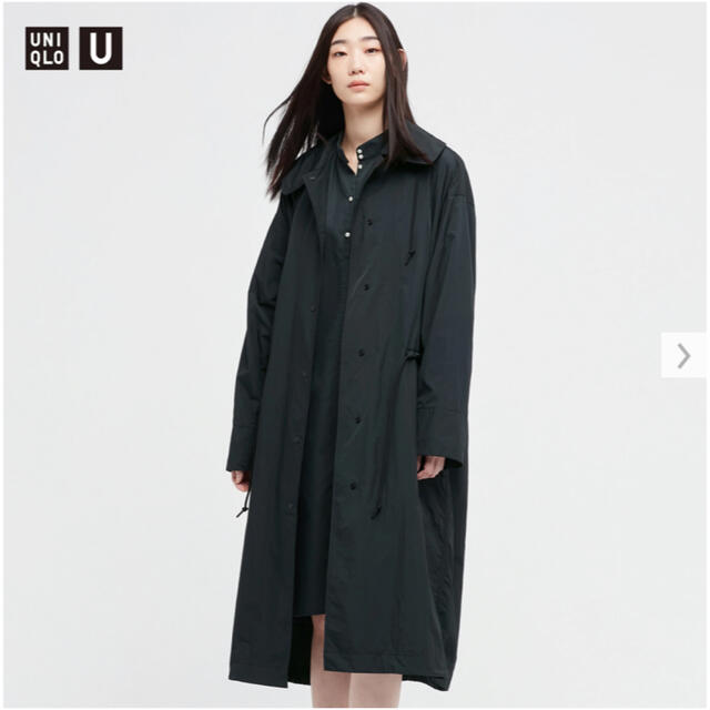 ✨美品✨ UNIQLO U フーデッドコート ブラック ユニクロ L 軽量