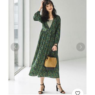 ユナイテッドアローズグリーンレーベルリラクシング(UNITED ARROWS green label relaxing)の【美品】green label relaxingペイズリー柄ワンピース(ロングワンピース/マキシワンピース)