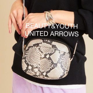 ビューティアンドユースユナイテッドアローズ(BEAUTY&YOUTH UNITED ARROWS)の未使用＊完売 BEAUTY&YOUTH ＊ レザーミニショルダー 高見えパイソン(ショルダーバッグ)