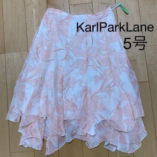 カールパークレーン(KarL Park Lane)のKarlParkLane シフォンスカート　クリーニング済(ひざ丈スカート)