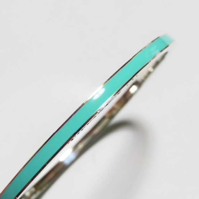 Tiffany & Co.(ティファニー)の【Tiffany&Co.】ティファニー エナメル シルバーバングル 廃盤品 レア レディースのアクセサリー(ブレスレット/バングル)の商品写真