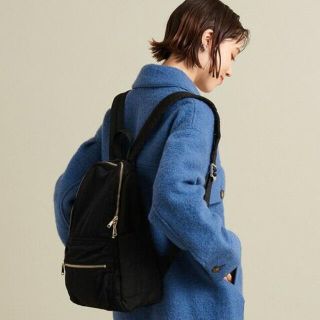 ビューティアンドユースユナイテッドアローズ(BEAUTY&YOUTH UNITED ARROWS)のソフトリュック　バックパック　ナイロン　ブラック　ゴールドジッパー(リュック/バックパック)