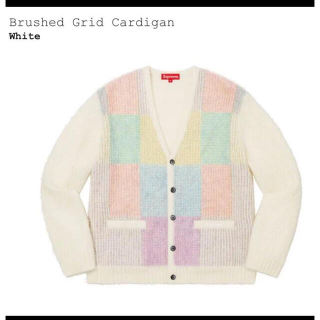 Supreme Brushed Grid Cardigan XL - カーディガン