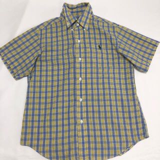 ポロラルフローレン(POLO RALPH LAUREN)の【キッズ】ポロラルフローレン　半袖シャツ　140  ブルー×イエロー　チェック柄(ブラウス)