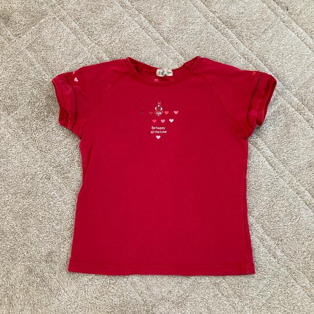 familiar(ファミリア)の120・fdash・ファミリア・赤Tシャツ キッズ/ベビー/マタニティのキッズ服女の子用(90cm~)(Tシャツ/カットソー)の商品写真