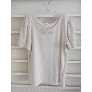 マジェスティックレゴン(MAJESTIC LEGON)の袖シフォン Tシャツ MAJESTIC LEGON カットソー トップス(カットソー(半袖/袖なし))