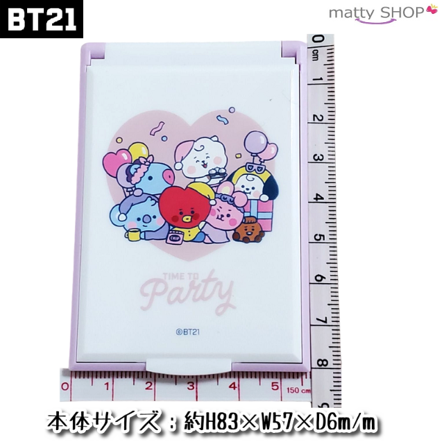 BT21(ビーティーイシビル)のBT21 Sサイズミラー　ブラック エンタメ/ホビーのアニメグッズ(その他)の商品写真