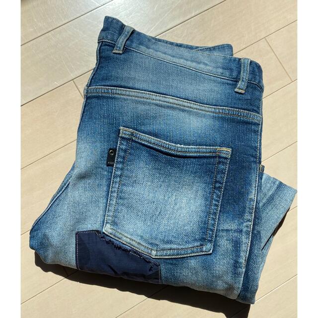 wjk/ストレッチ/ニット/デニム/パンツ/クラッシュ/ジーンズ/L/美品