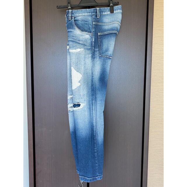 wjk ストレッチ ニット デニム パンツ クラッシュ ジーンズ L 美品 32