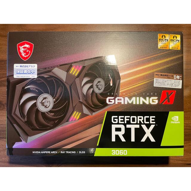 新品 MSI GeForce RTX 3060 GAMING X 12G スマホ/家電/カメラのPC/タブレット(PCパーツ)の商品写真