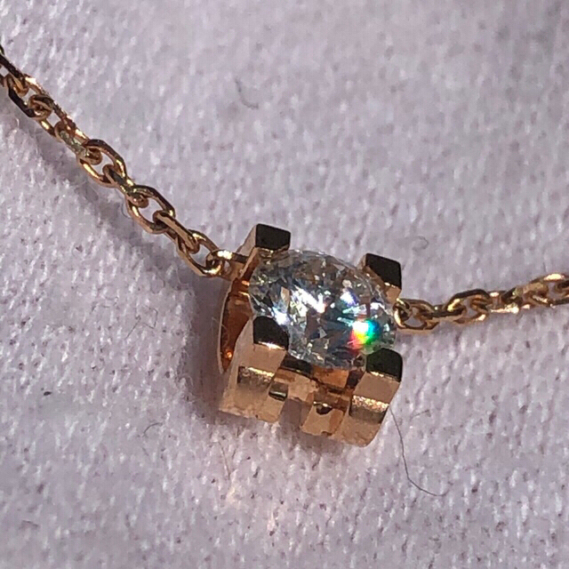 専用】カルティエ Cドゥカルティエ 金 ダイヤ ネックレス 一粒ダイヤ