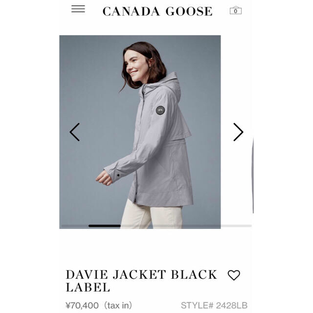 CANADA GOOSE(カナダグース)の【美品】カナダグース　ブラックレーベル　スプリングジャケット レディースのジャケット/アウター(ブルゾン)の商品写真