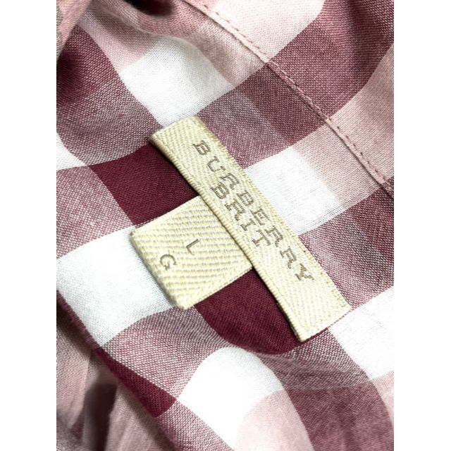 BURBERRY(バーバリー)のBURBERRY BRIT レディース　メガチェック 長袖シャツ 44 ピンク レディースのトップス(シャツ/ブラウス(長袖/七分))の商品写真