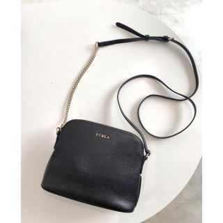 フルラ(Furla)のFURLA フルラ★チェーンショルダーバッグ ブラック レザー 斜め掛け可 (ショルダーバッグ)