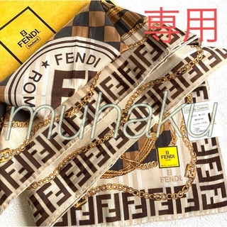FENDI - 専用☆フェンディ☆シルク混スカーフ X☆新品未使用☆の通販 