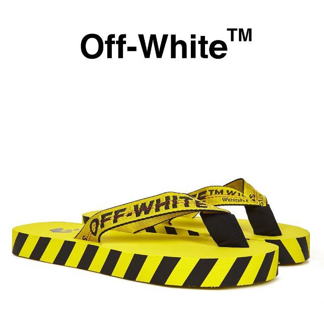 7 OFF-WHITE フラットソール ビーチサンダル size 42 - サンダル