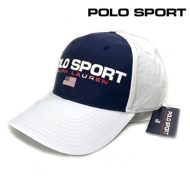 POLO RALPH LAUREN(ポロラルフローレン)のポロスポーツ ベースボールキャップ 復刻 軽量 男女兼用 白 紺 190131 メンズの帽子(キャップ)の商品写真