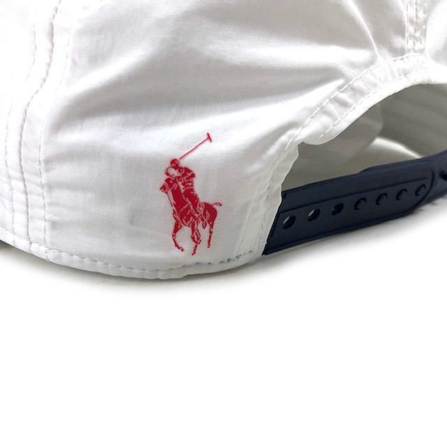 POLO RALPH LAUREN(ポロラルフローレン)のポロスポーツ ベースボールキャップ 復刻 軽量 男女兼用 白 紺 190131 メンズの帽子(キャップ)の商品写真