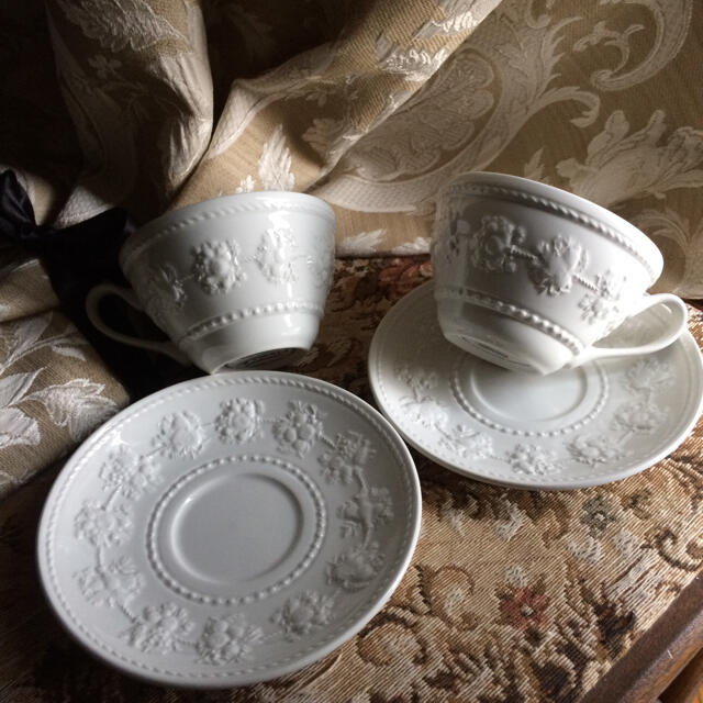 【英国製】WEDGWOOD Home カップアンドソーサー ペア