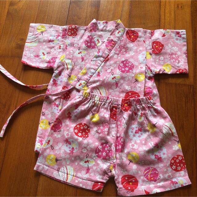 甚平セット90 キッズ/ベビー/マタニティのキッズ服女の子用(90cm~)(甚平/浴衣)の商品写真