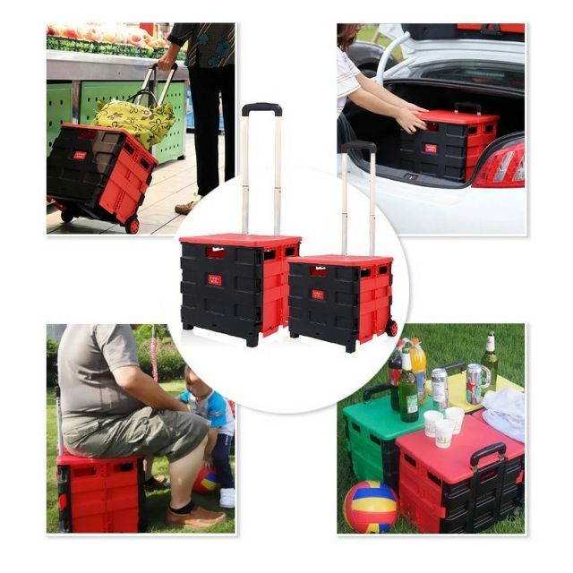 ショッピングカート Aタイプ キャリーカート 43*43cm 折り畳み 買い物 ...