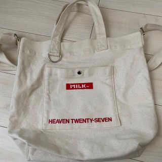 ミルクフェド(MILKFED.)のMILKFED 2WAY CANVAS BAG BAR トートバッグ(トートバッグ)