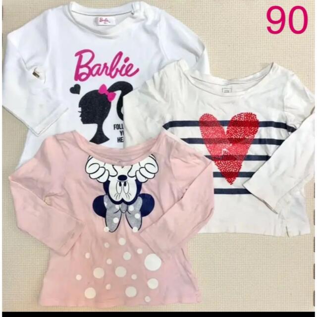 babyGAP(ベビーギャップ)の女の子 ロンT 3枚セット babygap 90 キッズ/ベビー/マタニティのキッズ服女の子用(90cm~)(Tシャツ/カットソー)の商品写真